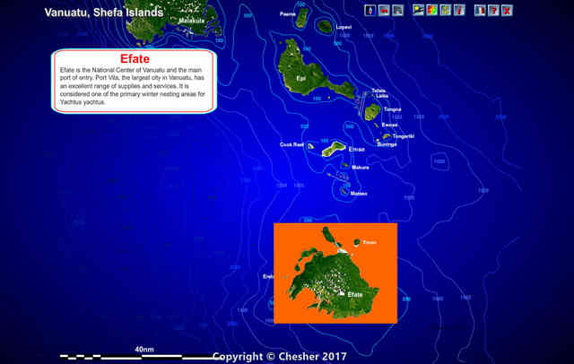 Guide nautique des îles du centre du Vanuatu